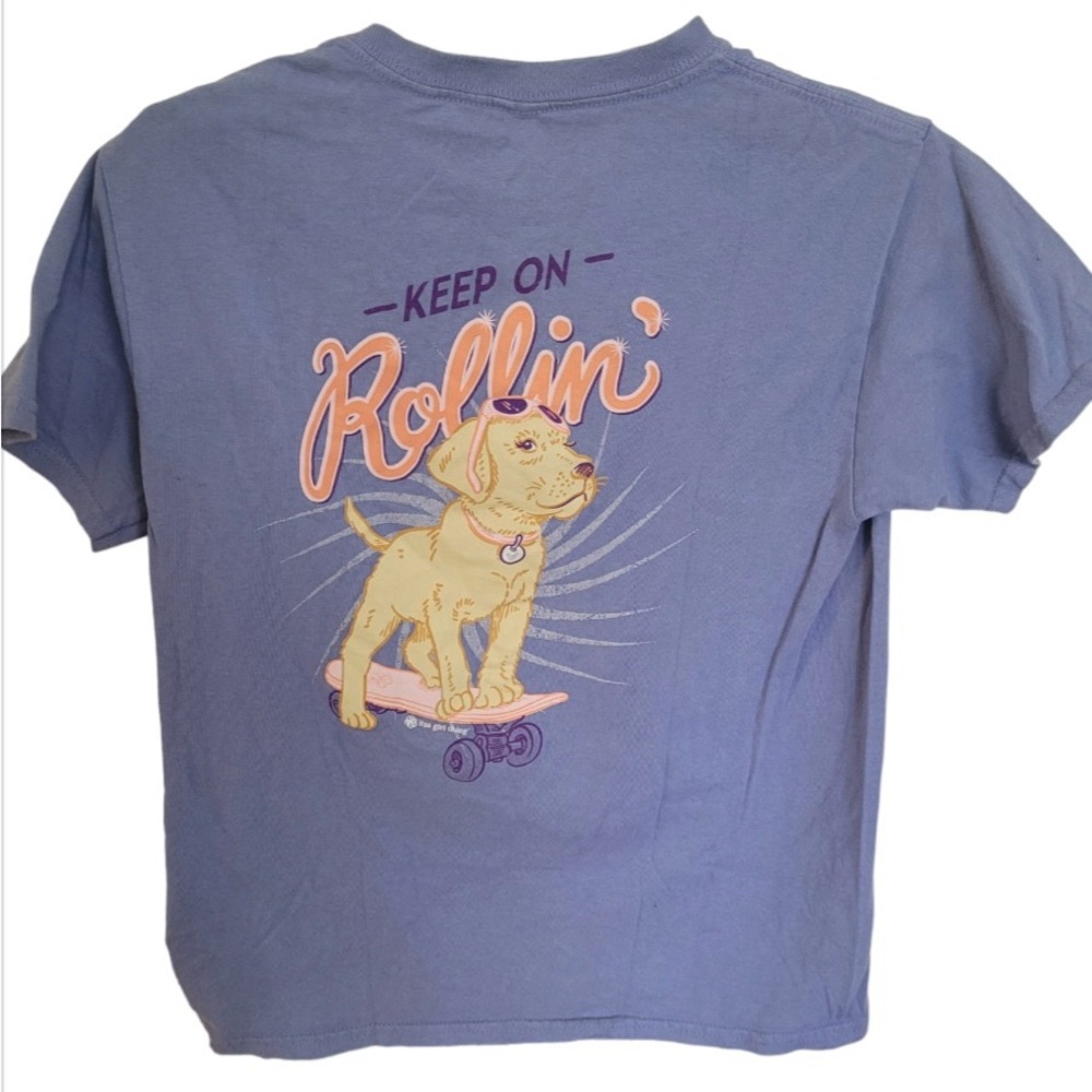 “Keep on rolling “ kids graphic t-shirt. Cotton. Size M